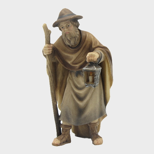 Mahlknecht Krippenfigur Hirte mit Laterne