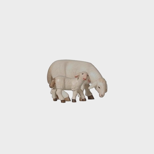 PEMA 274 Krippenfigur Schaf äsend mit Lamm