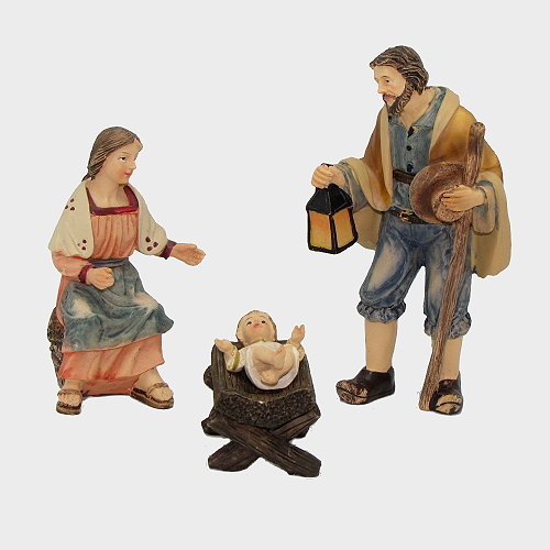 Krippenfigur Hlg. Familie Bauernkrippe im Set 3-teilig