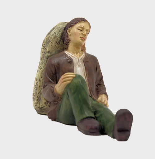 Krippenfigur schlafender Hirte