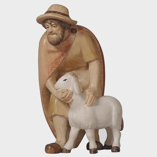 PEMA 015 Krippenfigur Hirte mit Schaf