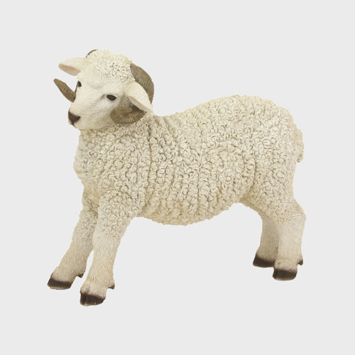 Krippenfigur Schaf stehend mit Hörner 31cm groß