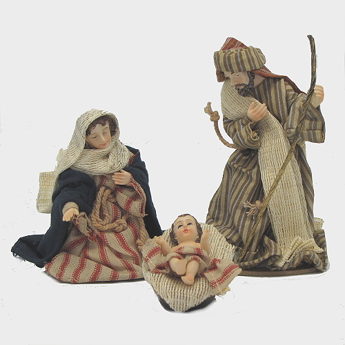 Krippenfiguren orientalisch bekleidet Hl. Familie 13cm