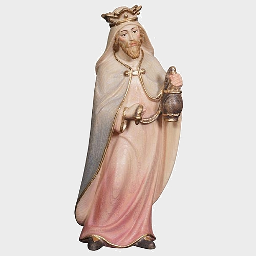 Advent 013 Krippenfigur aus Eschenholz König weiß