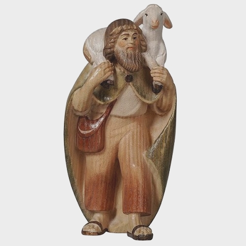 PEMA 019 Krippenfigur Hirt mit Lamm auf Schulter