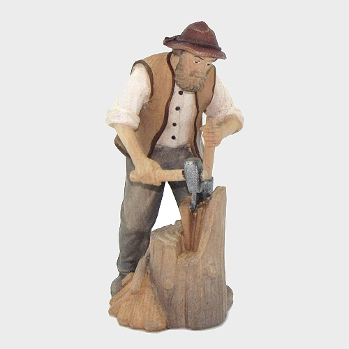 Zirbel 030 Krippenfigur aus Zirbelholz Schindelspalter