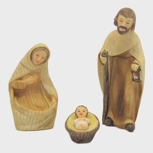 Krippenfiguren modern, gebeizt 15-teilig 10cm