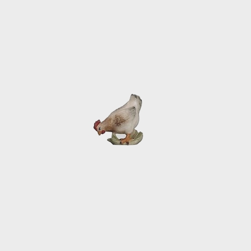 Advent 123 Krippenfigur aus Eschenholz Huhn pickend