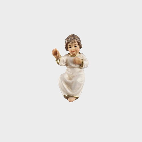 Kostner Krippenfigur Kind für Flucht nach Ägypten Nummer 631, holzgeschnitzt und bemalt