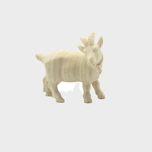 PEMA 215 natur Krippenfigur Ziege mit Glöcken rechtsschauend