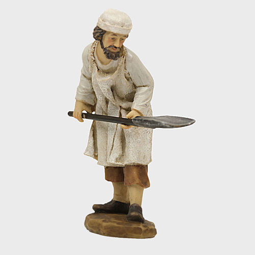 Krippenfigur Bäcker mit Brotschieber