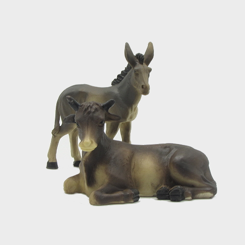 Krippenfiguren Ochse und Esel