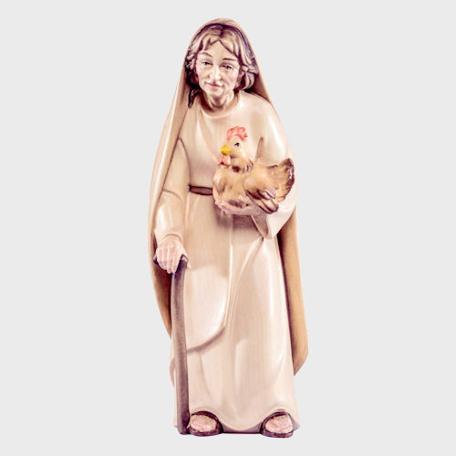 Artis 4518 Krippenfigur Hirtin mit Huhn