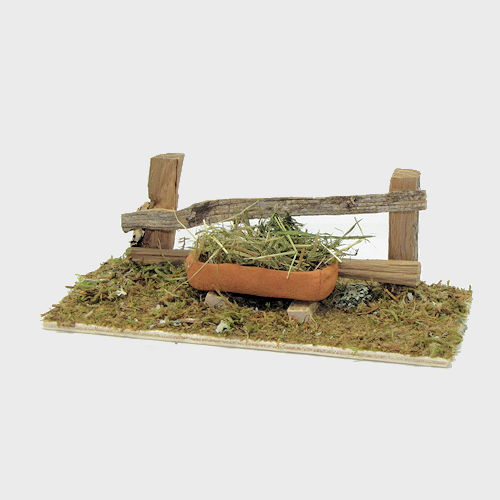Krippenzubehör Zaun mit Futtertrog