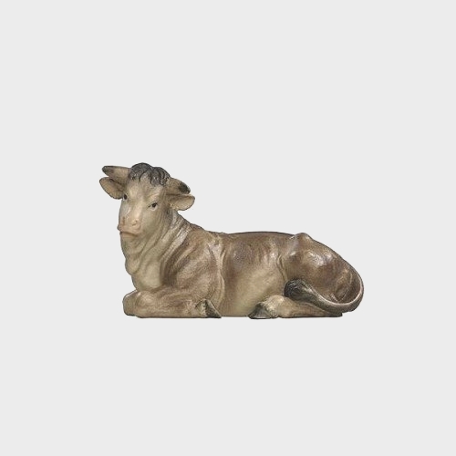 Krippenfigur Zirbel 039 Ochs liegend