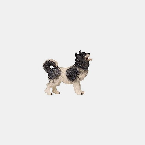 Kostner Krippenfigur Hund Spitz Nummer 156, holzgeschnitzt und bemalt