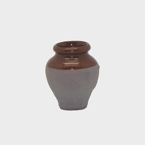 Krippendekoration Tonkrug glasiert 4,2cm hoch