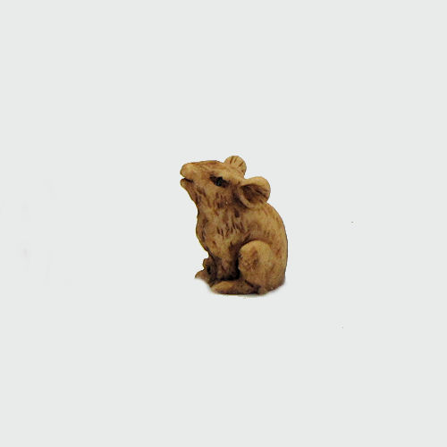 Krippenfigur Mäuse mit Strohballen im Set 3-teilig
