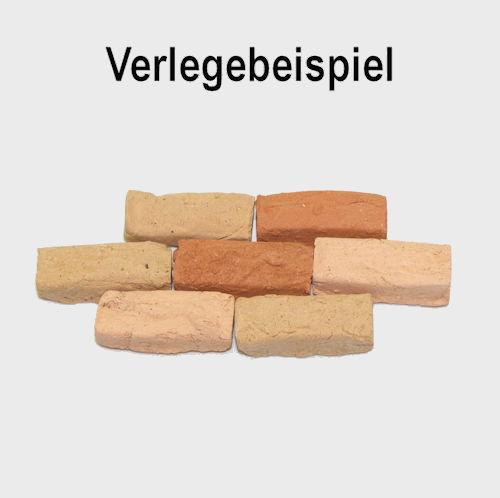 Mauersteine rustikal hell aus Ton 10 Stück 2,5cm lang für Krippenbau