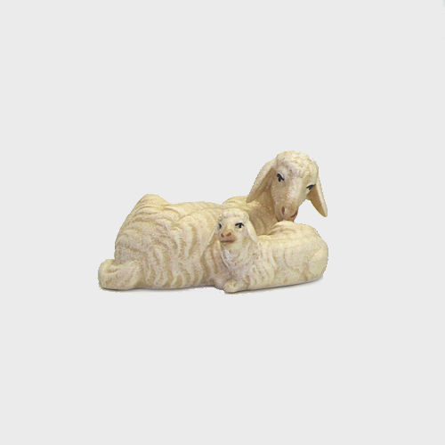 Nazareth Krippenfigur Schaf liegend mit Lamm