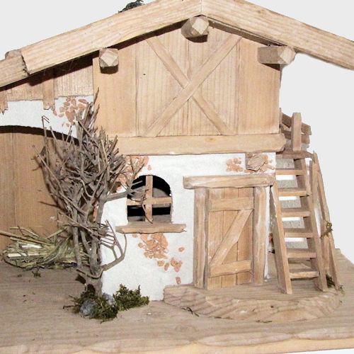 Krippe / Krippenstall Hindelang für 9-12cm große Krippenfiguren