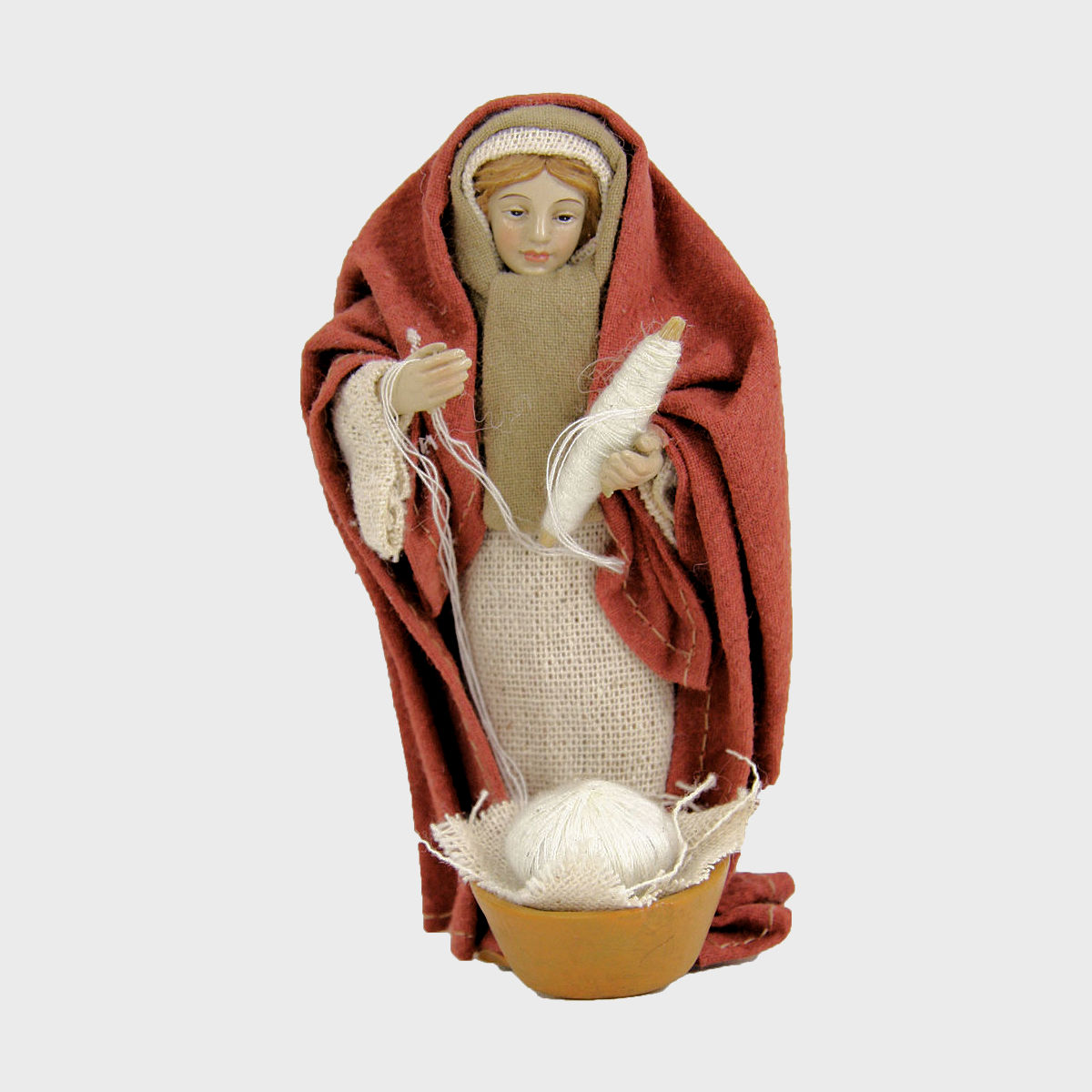Krippenfigur Spinnerin orientalisch bekleidet