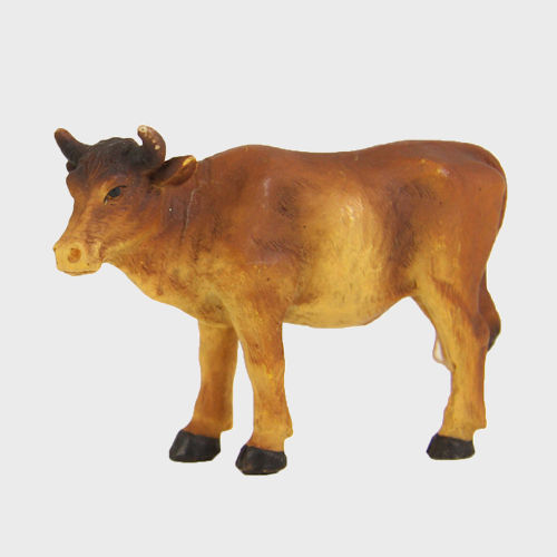 Krippenfigur Ochse stehend aus Kunstharz