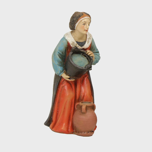 Passionsfiguren Jesus und die Samariterin am Jakobsbrunnen 9cm