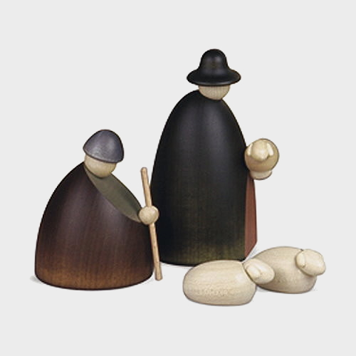 Köhler 120 Krippenfiguren Hirtengruppe mit 2 Schafen