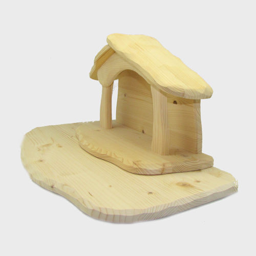 Krippe / Krippenstall Winterstall hell für 9-10cm Figuren