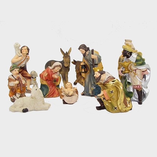Krippenfiguren der Mathiaskrippe 11-teilig