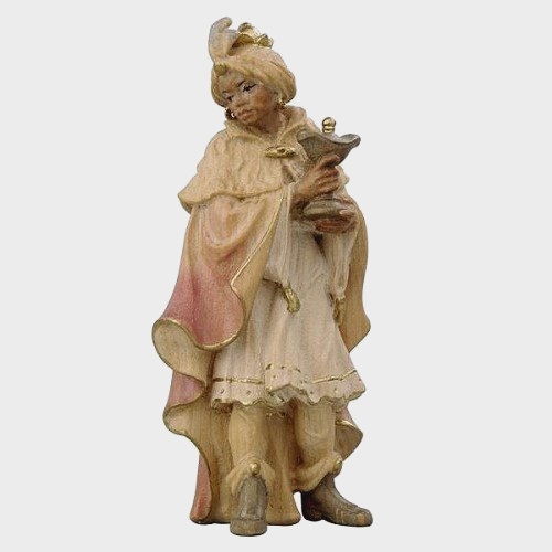 Krippenfigur Zirbel 012 König Mohr