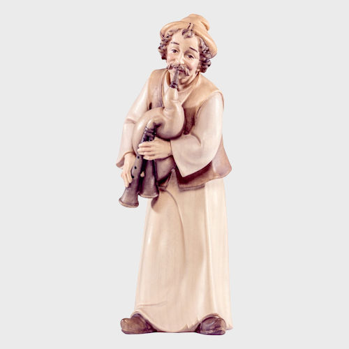 Artis 4517 Krippenfigur aus Ahornholz Hirte mit Dudelsack