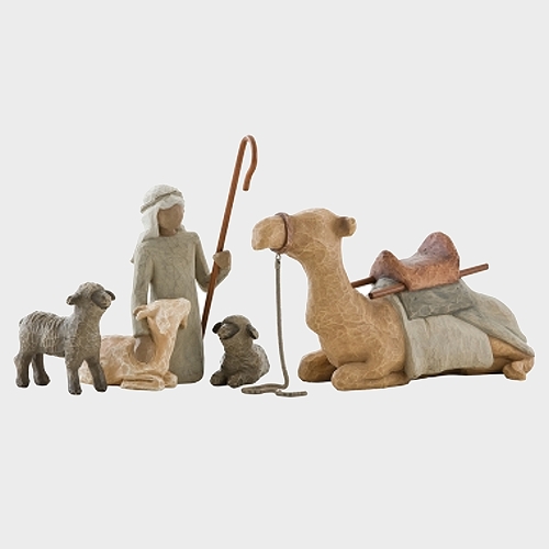 Willow Tree 26105 Shepherd  Stable Animals / Hirte mit Herde