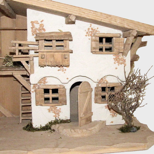 Krippe / Krippenstall Puchhof für 9-12cm große Krippenfiguren