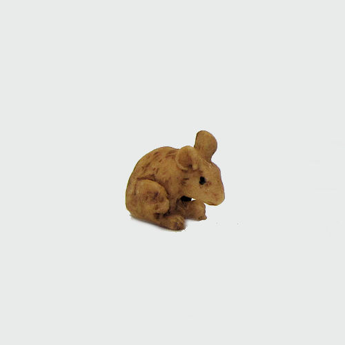 Krippenfigur Mäuse mit Strohballen im Set 3-teilig