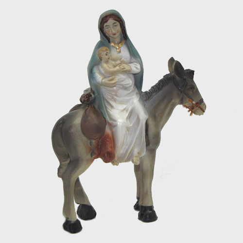 Krippenfigur Auf der Flucht 9cm 2-tlg.