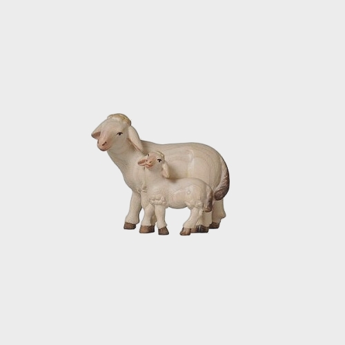 PEMA 279 Krippenfigur Schaf mit Lamm stehen