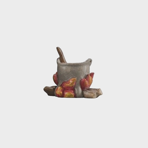 Advent 098 Krippenfigur aus Eschenholz Lagerfeuer