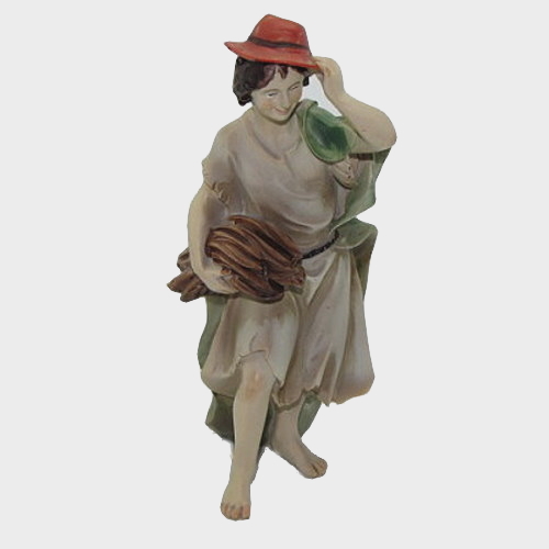 Krippenfigur Hirte mit Hut