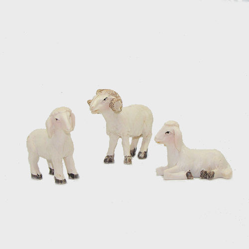 Krippenfiguren modern, gebeizt 15-teilig 10cm