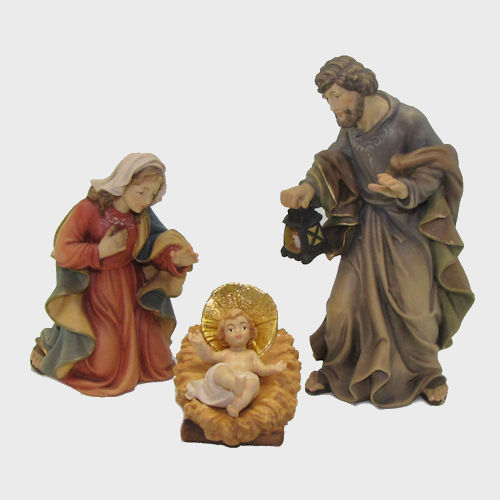 Krippenfiguren, Hl. Familie 4-tlg. 14cm, Ausstellungsstück