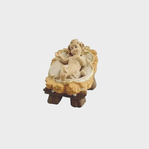 Krippenfigur Zirbel 004 Jesukind lose mit Wiege