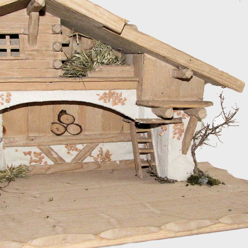 Krippe / Krippenstall Chiemgau für 11-14cm große Krippenfiguren