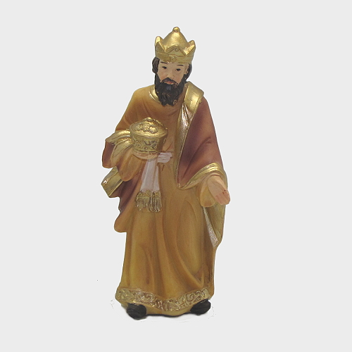 Krippenfigur König weiß 12cm