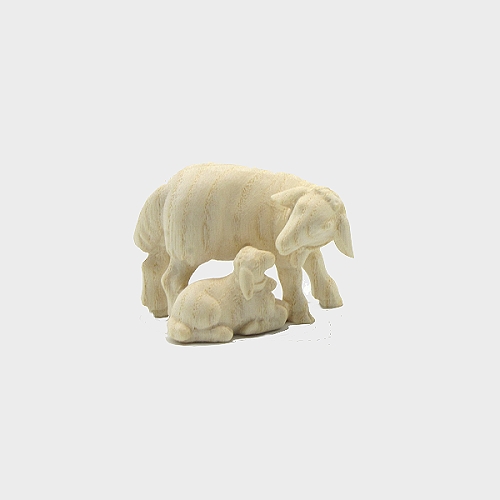 PEMA 276 natur Krippenfigur Schafgruppe mit Glocke