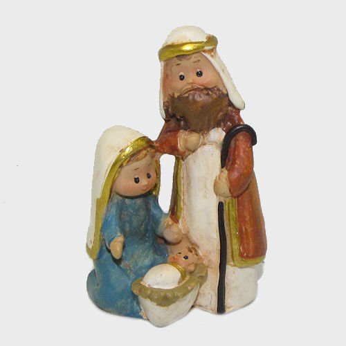 Krippenblock Hlg. Familie 5,9cm