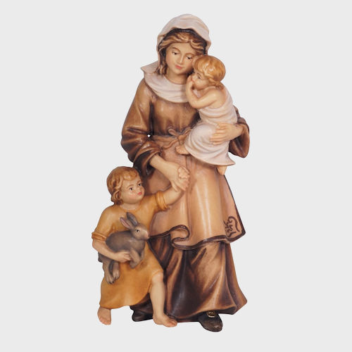 Mahlknecht 027 Krippenfigur Hirtin mit Kinder