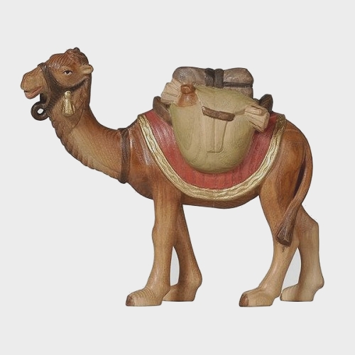 Advent 171 Krippenfigur aus Eschenholz Kamel mit Gepäck