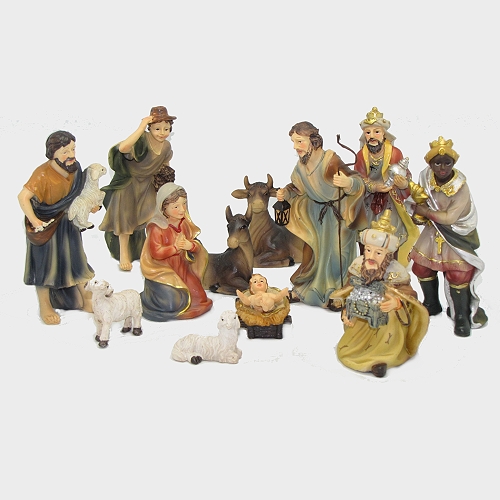 Krippenfiguren Johanneskrippe 12tlg.